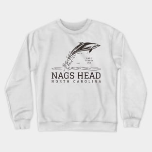 Nags Head, NC Summertime Vacationing Dolphin Crewneck Sweatshirt